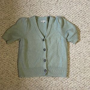Madewell Button-Front Short Sleeve Cardigan Sweater